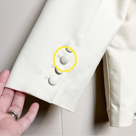 Good American NWOT Woven Blazer 2.0 bone ivory boss jacket career office 2X XXL - Picture 15 of 15